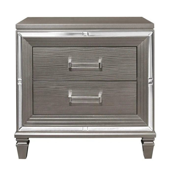 Tamsin Nightstand in Silver Grey Metallic 1616-4