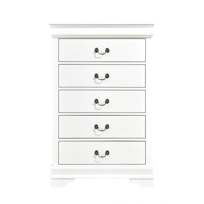 Mayville 5 Drawer Chest in White 2147W-9 - Furniture Max (Falls Church,VA) *