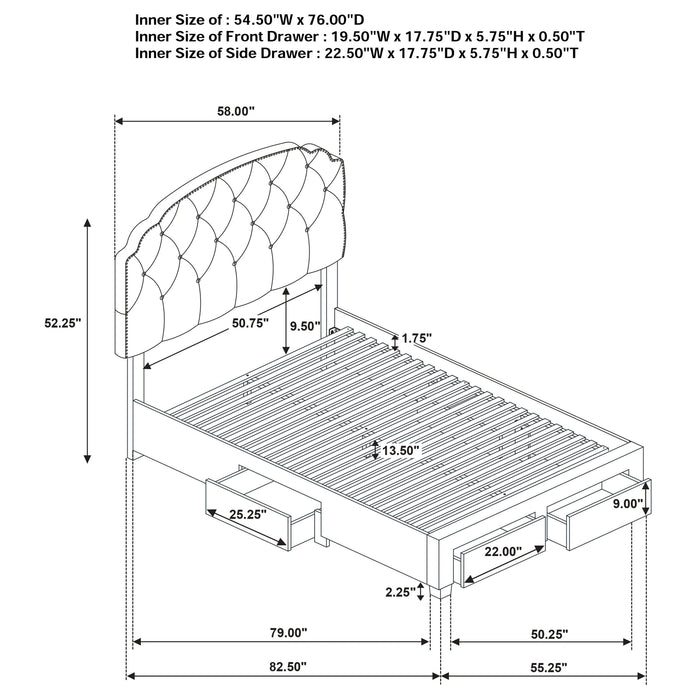 Marianna Panel Platform Storage Bed