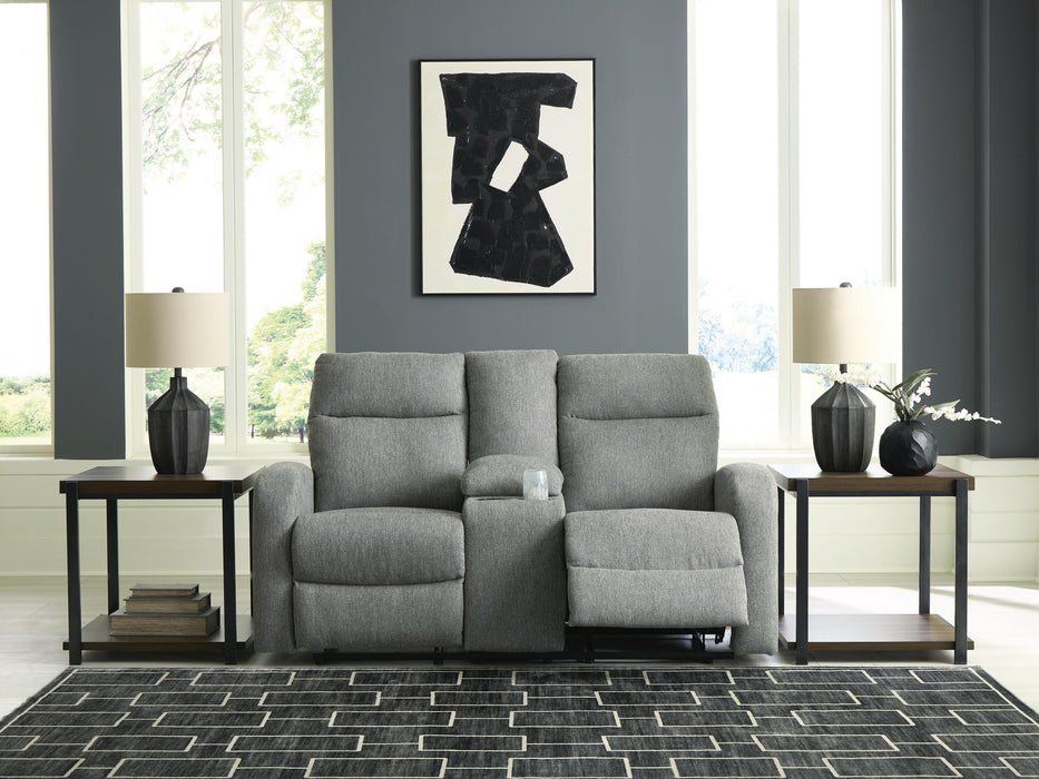 Gauntlet Reclining Loveseat with Console