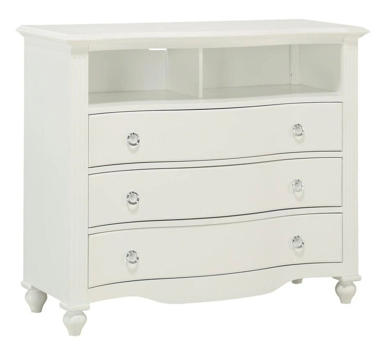 Meghan 3 Drawer Media Chest in White 2058WH-11