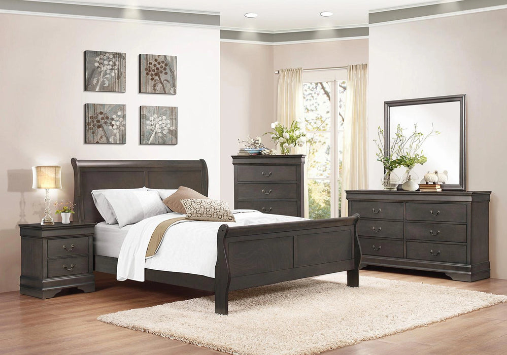Mayville Queen Sleigh Bed in Gray - Furniture Max (Falls Church,VA) *