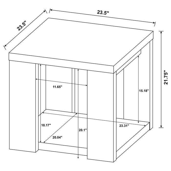 Pavone Open-Shelf Coffee and End Table Set