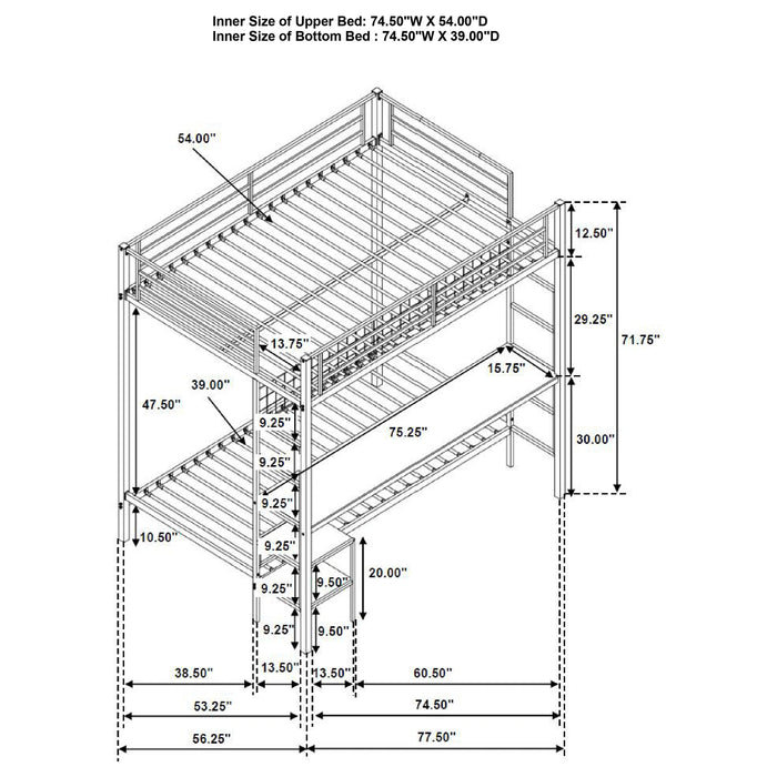 Bettoni Workstation Bunk Bed