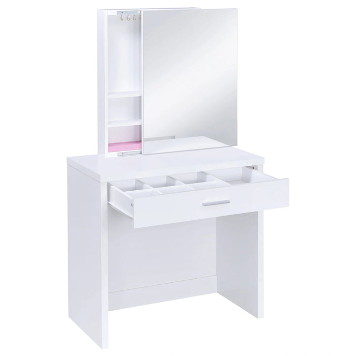 Harvey Makeup Vanity Table with Mirror and Stool