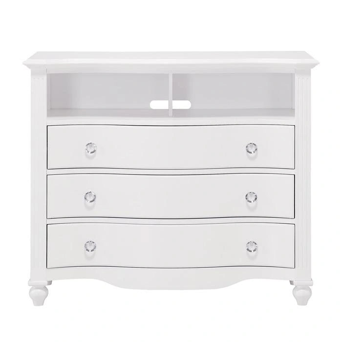Meghan 3 Drawer Media Chest in White 2058WH-11