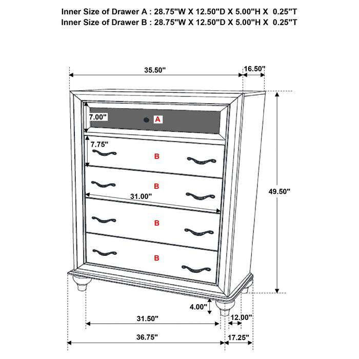 Barzini Chest of Drawers