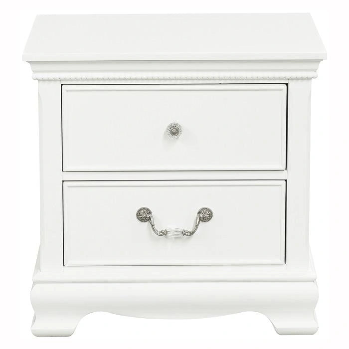 Lucida 2 Drawer Nightstand in White 2039W-4