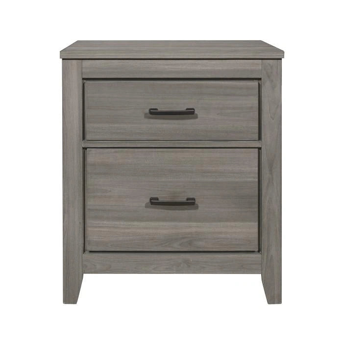 Waldorf 2 Drawer Nightstand in Dark Gray 1902-4