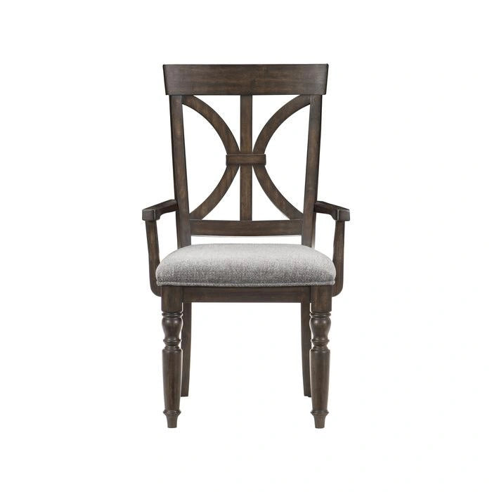 Cardano Arm Chair in Charcoal (Set of 2)