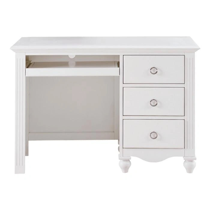 Meghan 3 Drawer Writing Desk in White 2058WH-15