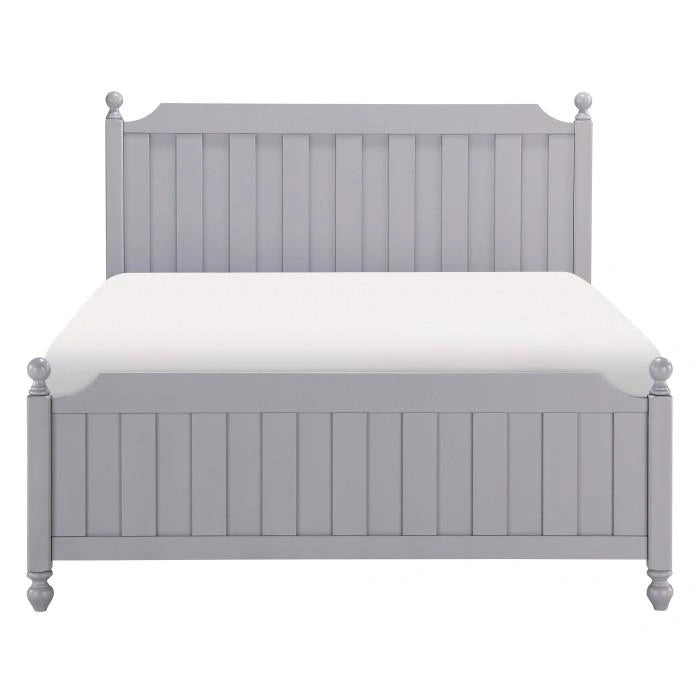 Wellsummer Queen Panel Bed in Gray 1803GY-1*