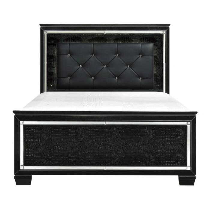 Allura Full Panel Bed in Black 1916FBK-1*