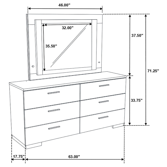 Felicity Dresser with LED Mirror