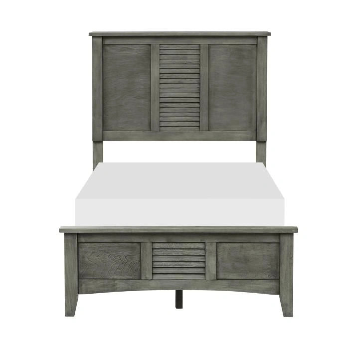 Garcia Twin Panel Bed in Gray