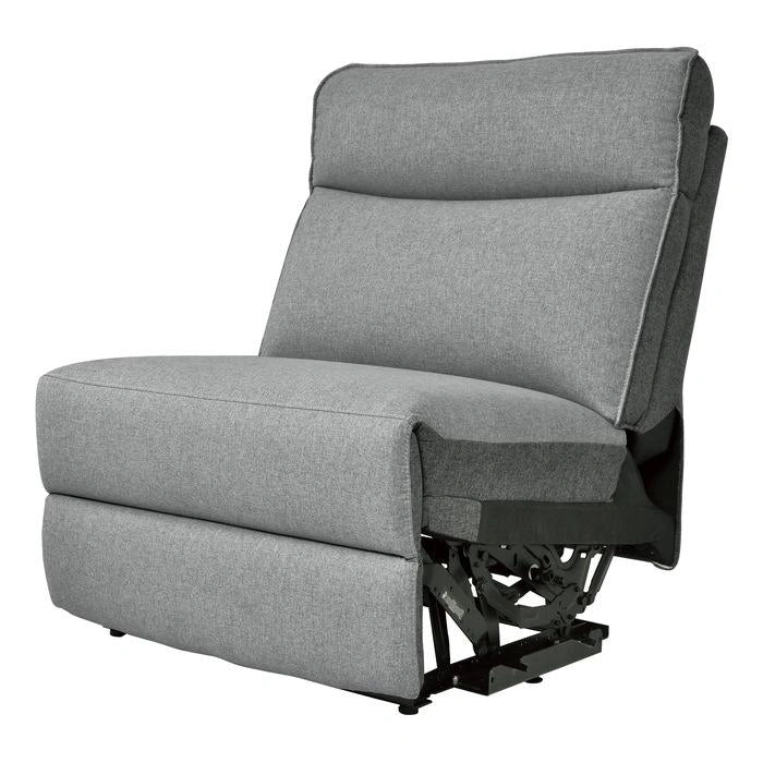 Maroni Power Armless Reclining Chair in Dark Gray/Light Gray 8259-ARPW