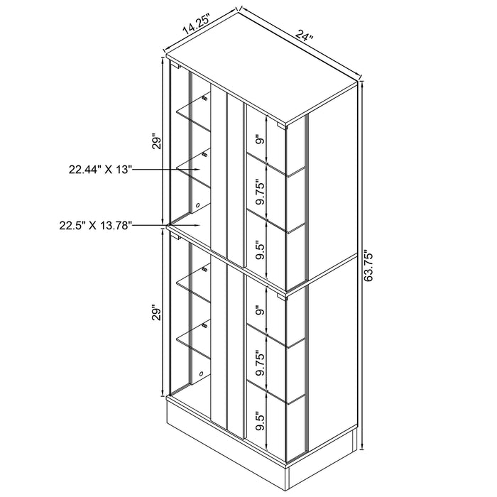 Cabra Curio Cabinet with LED Lighting