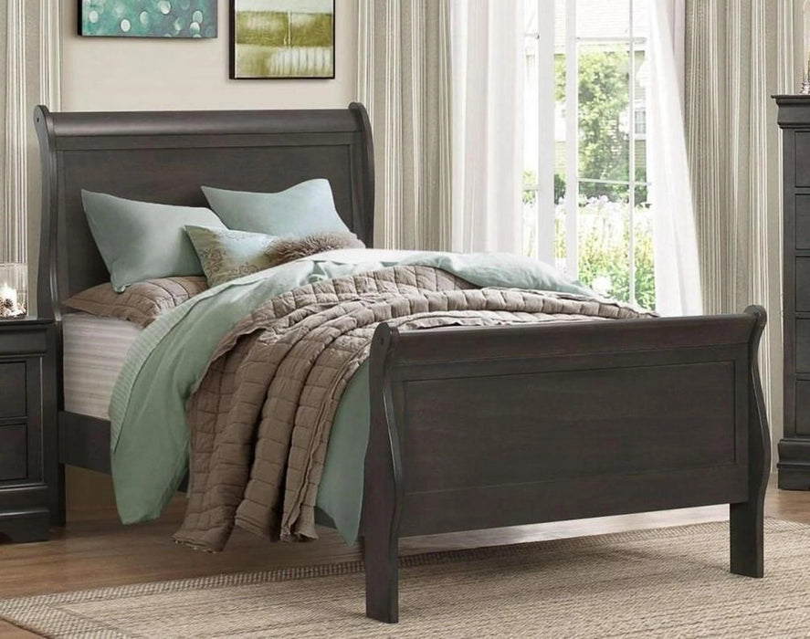 Mayville Twin Sleigh Bed in Gray - Furniture Max (Falls Church,VA) *