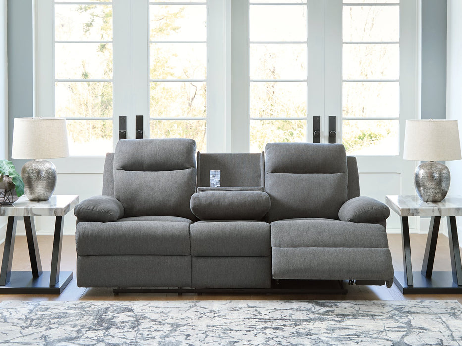 Side-Swipe Reclining Sofa with Drop Down Table - Furniture Max (Falls Church,VA) *