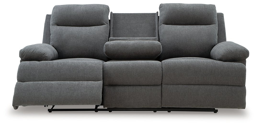 Side-Swipe Reclining Sofa with Drop Down Table - Furniture Max (Falls Church,VA) *