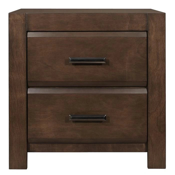 Erwan 2 Drawer Nightstand in Dark Walnut 1961-4