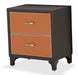 21 Cosmopolitan 2 Drawer Nightstand in Orange/Umber - Furniture Max (Falls Church,VA) *