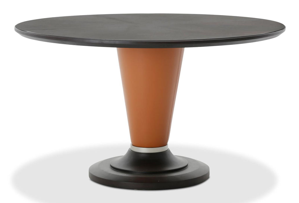 21 Cosmopolitan 54" Round Dining Table in Orange/Umber - Furniture Max (Falls Church,VA) *