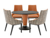 21 Cosmopolitan 54" Round Dining Table in Orange/Umber - Furniture Max (Falls Church,VA) *