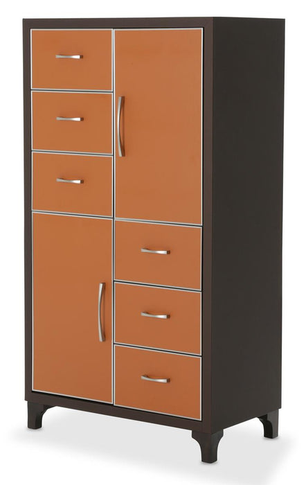 21 Cosmopolitan 6 Drawer Chest in Orange/Umber - Furniture Max (Falls Church,VA) *