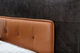21 Cosmopolitan California King Upholstered Tufted Bed in Orange/Umber - Furniture Max (Falls Church,VA) *