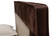 21 Cosmopolitan California King Upholstered Tufted Bed in Taupe/Umber - Furniture Max (Falls Church,VA) *