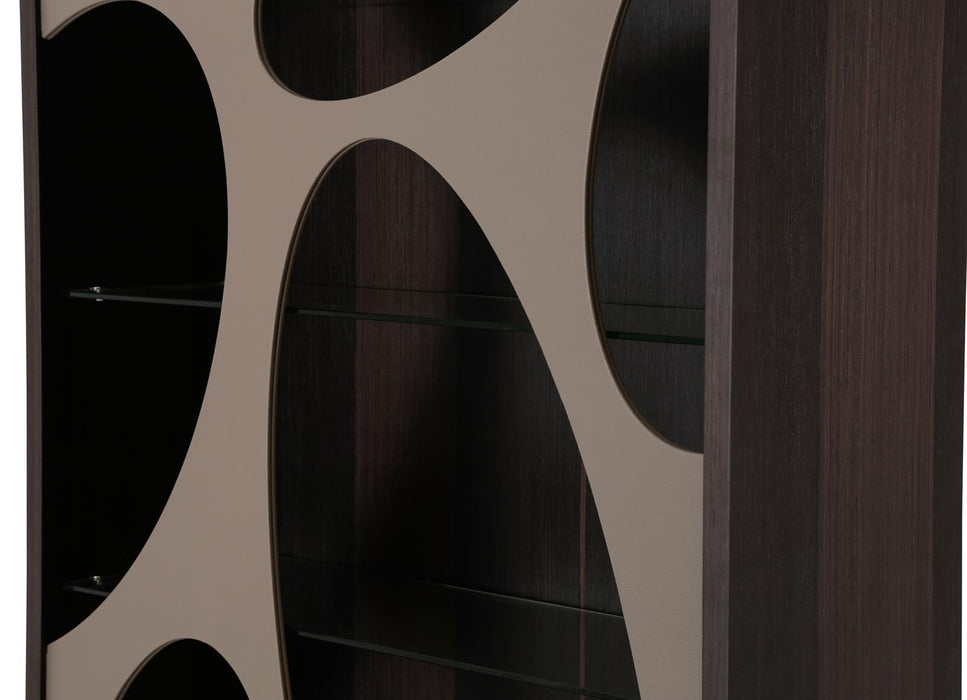 21 Cosmopolitan Curio Center Cabinet in Taupe/Umber - Furniture Max (Falls Church,VA) *
