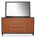 21 Cosmopolitan Mirror in Orange/Umber - Furniture Max (Falls Church,VA) *