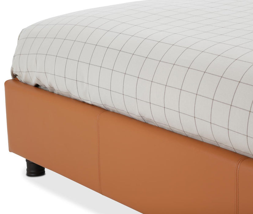 21 Cosmopolitan Eastern King Upholstered Wing Bed in Orange - Furniture Max (Falls Church,VA) *