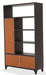 21 Cosmopolitan Left Bookcase in Umber/Orange - Furniture Max (Falls Church,VA) *
