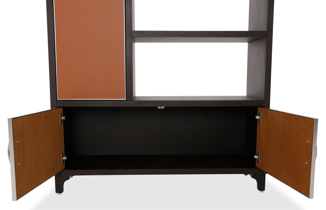 21 Cosmopolitan Left Bookcase in Umber/Orange - Furniture Max (Falls Church,VA) *
