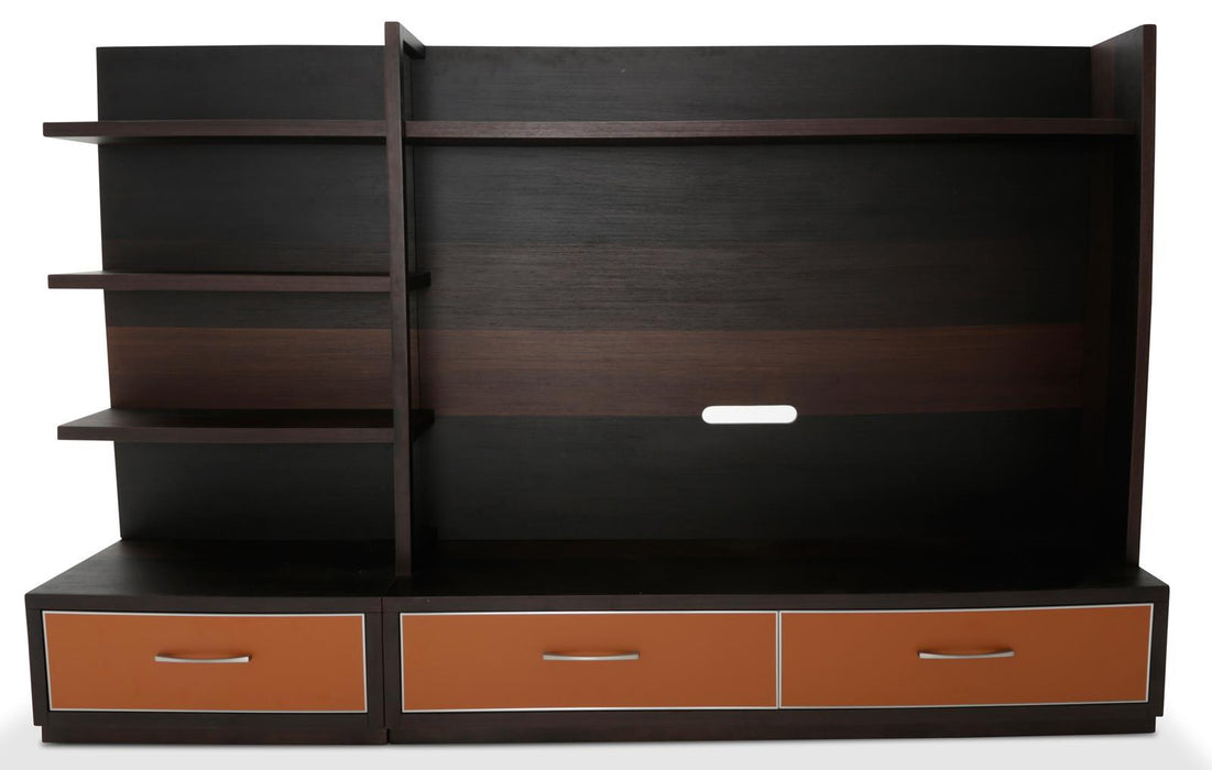 21 Cosmopolitan Left Entertainment Base in Umber/Orange - Furniture Max (Falls Church,VA) *
