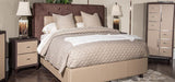 21 Cosmopolitan Queen Upholstered Tufted Bed in Taupe/Umber - Furniture Max (Falls Church,VA) *