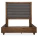 Brooklyn Walk King Channel Tufted Panel Bed in Burnt Umber - Furniture Max (Falls Church,VA) *