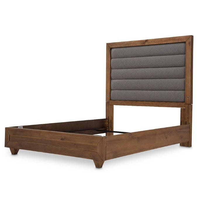 Brooklyn Walk Queen Channel Tufted Panel Bed in Burnt Umber - Furniture Max (Falls Church,VA) *