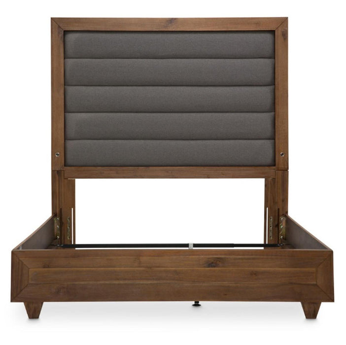 Brooklyn Walk Queen Channel Tufted Panel Bed in Burnt Umber - Furniture Max (Falls Church,VA) *
