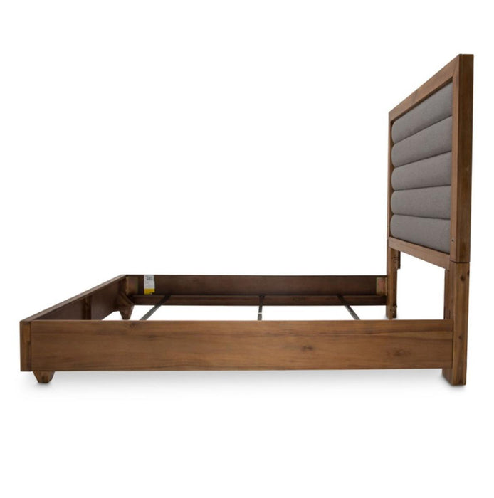 Brooklyn Walk Queen Channel Tufted Panel Bed in Burnt Umber - Furniture Max (Falls Church,VA) *