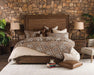Carrollton Queen Panel Bed with Fabric Insert in Rustic Ranch - Furniture Max (Falls Church,VA) *