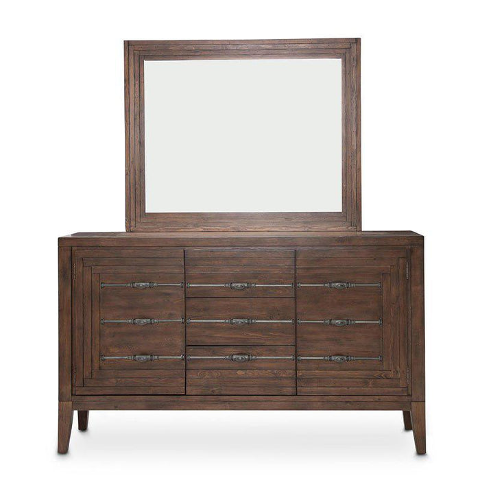Carrollton Sideboard Mirror in Rustic Ranch - Furniture Max (Falls Church,VA) *