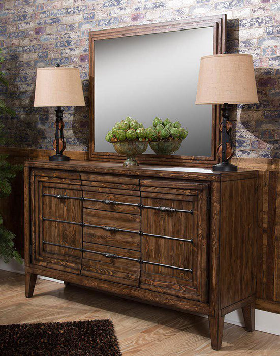 Carrollton Sideboard Mirror in Rustic Ranch - Furniture Max (Falls Church,VA) *