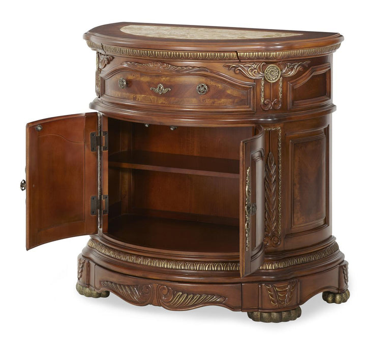 Cortina Bedside Chest in Honey Walnut - Furniture Max (Falls Church,VA) *