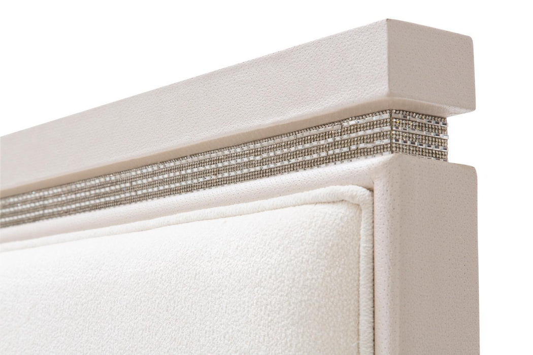 Glimmering Heights King Upholstered Bed in Ivory - Furniture Max (Falls Church,VA) *