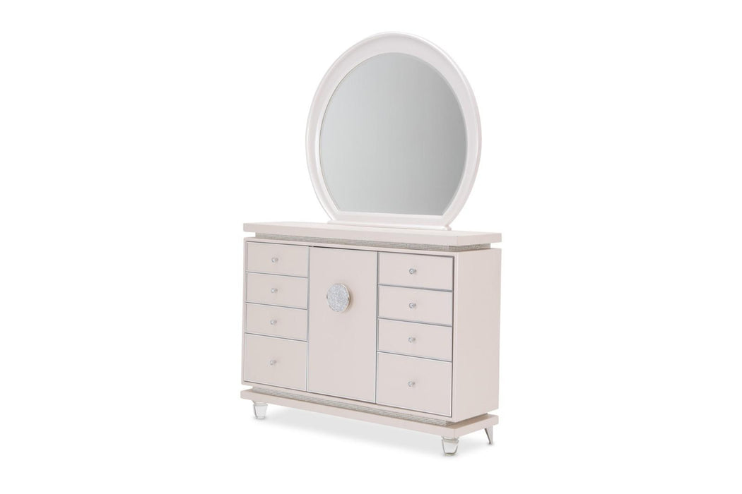 Glimmering Heights Upholstered Dresser in Ivory - Furniture Max (Falls Church,VA) *