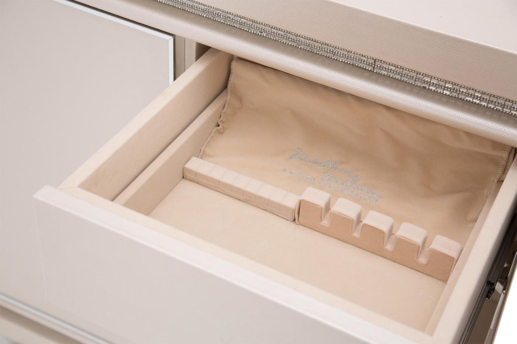 Glimmering Heights Upholstered Dresser in Ivory - Furniture Max (Falls Church,VA) *