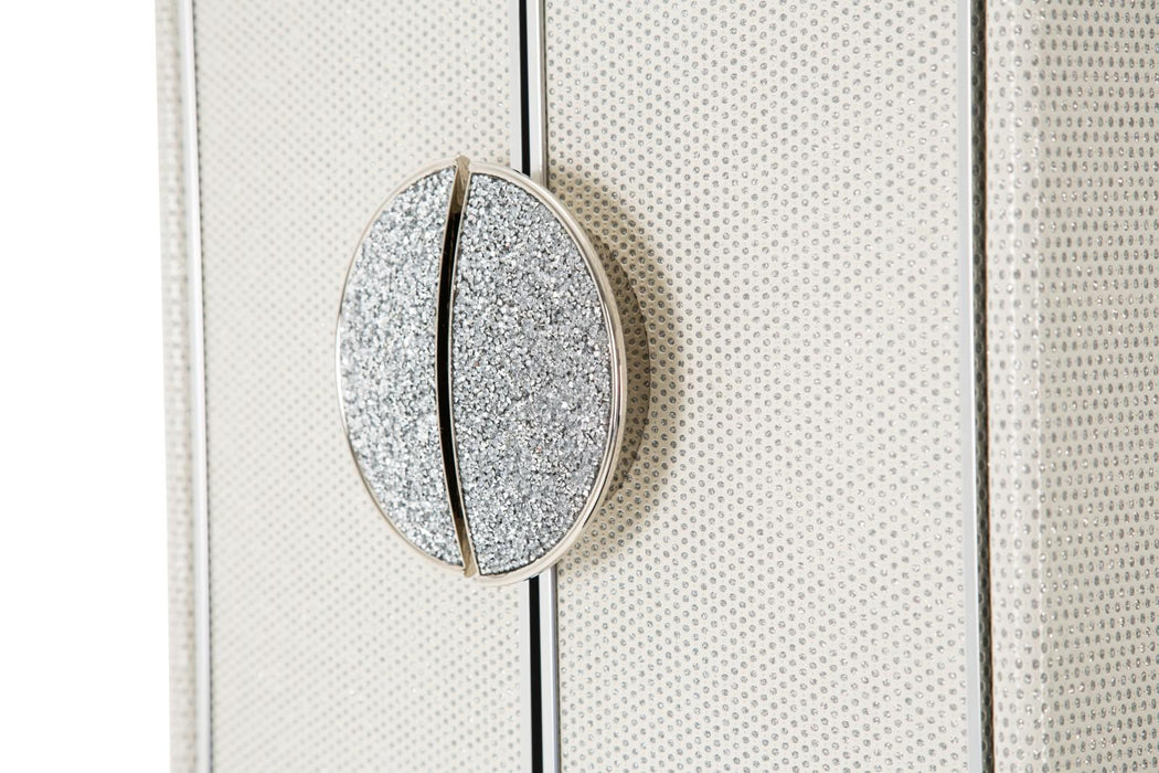 Glimmering Heights Upholstered Swivel Lingerie Chest in Ivory - Furniture Max (Falls Church,VA) *